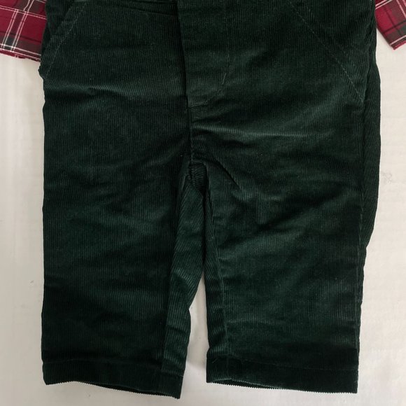 SOLD CARTERS Just One You 3-Pc Special Occasion Plaid Top, Corduroy Pants - Picture 5 of 11